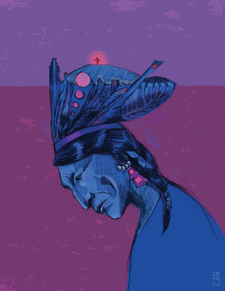 Illustration d'un article sur la présence des Iroquois à Montréal