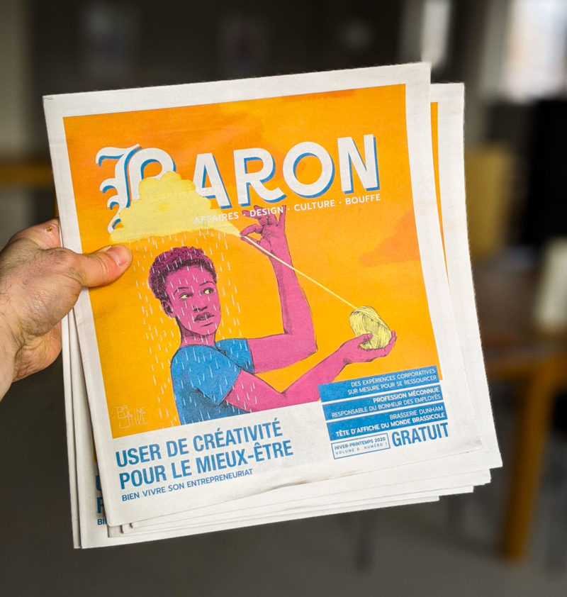 Illustration de couverture pour le numéro papier du Baron Mag